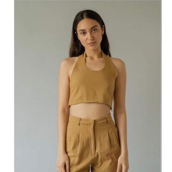 Linen Halter Top - Picture 1 of 5